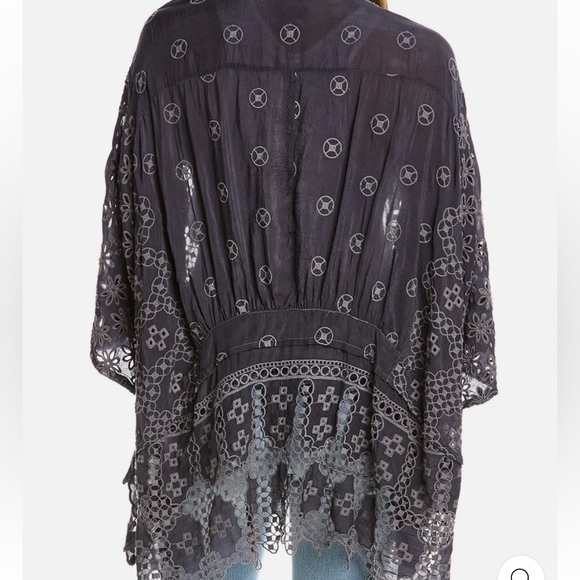 Johnny Was NWT Baez Salacia Open Eyelet Embroidered Boho Kimono Sz small - Picture 3 of 9